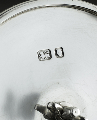 Early Georgian Reproduction Silver Tea Set - Bullet Teapot, Hot Water Jug, Sparrow Beak Milk Jug, Sugarbowl